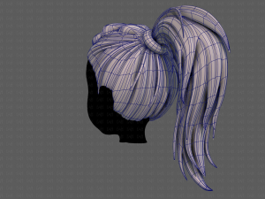 3D Hair style for girl V107 Modelo 3D
