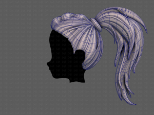 3D Hair style for girl V107 Modelo 3D