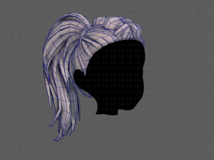 3D Hair style for girl V107 Modelo 3D