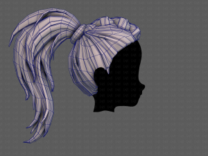 3D Hair style for girl V107 Modelo 3D