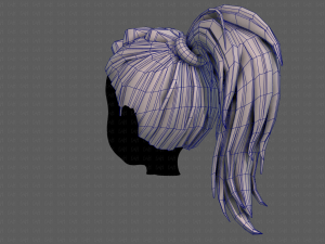 3D Hair style for girl V107 Modelo 3D