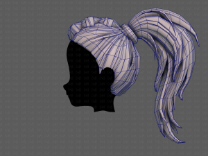 3D Hair style for girl V107 Modelo 3D