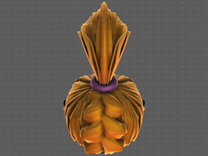 3D Hair style for girl V107 Modelo 3D