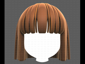 Base Hair for girl V01 3D Модель