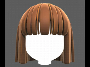 Base Hair for girl V01 3D Model