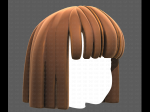 Base Hair for girl V01 3D Модель