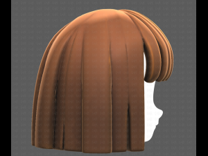 Base Hair for girl V01 3D Модель
