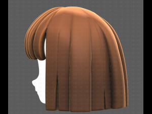 Base Hair for girl V01 3D Модель