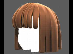Base Hair for girl V01 3D Модель