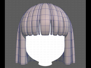 Base Hair for girl V01 3D Модель