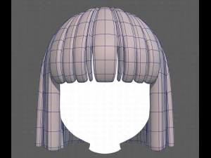 Base Hair for girl V01 3D Model