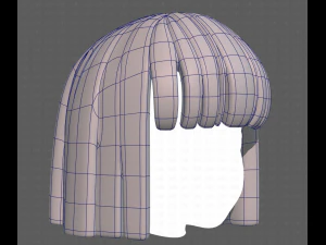 Base Hair for girl V01 3D Model