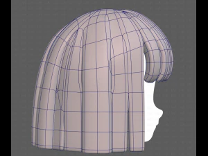 Base Hair for girl V01 3D Model