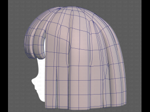 Base Hair for girl V01 3D Модель