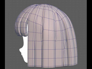 Base Hair for girl V01 3D Model