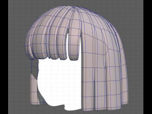 Base Hair for girl V01 3D Модель