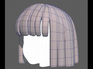 Base Hair for girl V01 3D Model