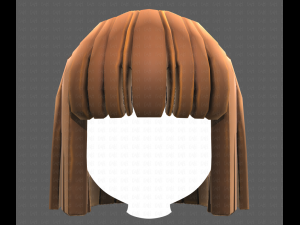 Base Hair for girl V01 3D Модель