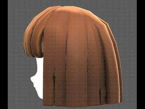 Base Hair for girl V01 3D Модель