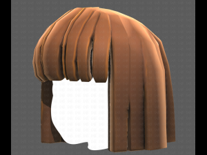Base Hair for girl V01 3D Модель