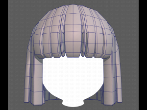 Base Hair for girl V01 3D Модель