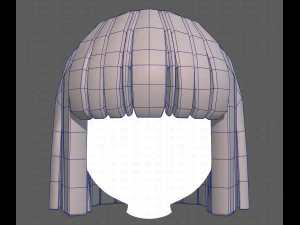Base Hair for girl V01 3D Model