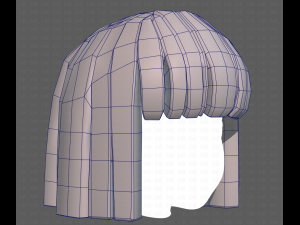 Base Hair for girl V01 3D Модель