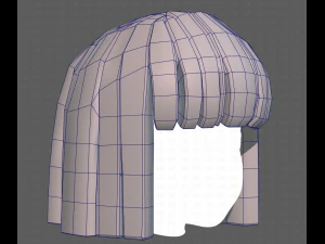Base Hair for girl V01 3D Model