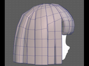 Base Hair for girl V01 3D Модель