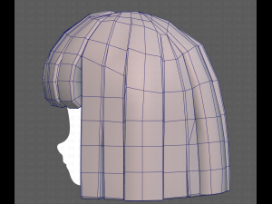 Base Hair for girl V01 3D Модель