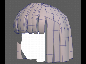 Base Hair for girl V01 3D Модель