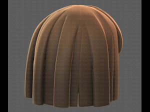 Base Hair for girl V01 3D Модель