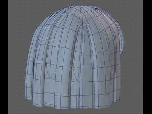 Base Hair for girl V01 3D Model