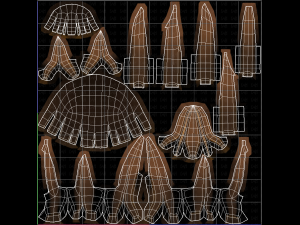 Base Hair for girl V01 3D Модель
