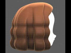Base de pelo para ni&ntilde;a V02 Modelo 3D
