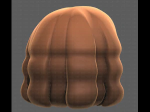 Base de pelo para ni&ntilde;a V02 Modelo 3D