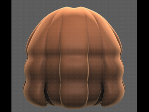 Base Hair for girl V02 Modelo 3D