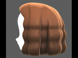 Base de pelo para ni&ntilde;a V02 Modelo 3D