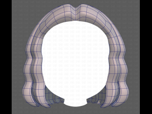 Base Hair for girl V02 Modelo 3D