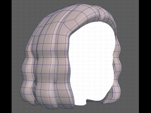 Base Hair for girl V02 Modelo 3D
