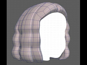 Base de pelo para ni&ntilde;a V02 Modelo 3D