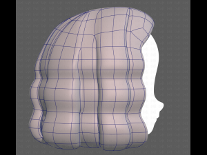 Base Hair for girl V02 Modelo 3D
