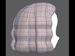 Base de pelo para ni&ntilde;a V02 Modelo 3D