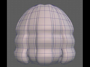 Base de pelo para ni&ntilde;a V02 Modelo 3D