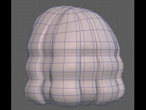 Base de pelo para ni&ntilde;a V02 Modelo 3D