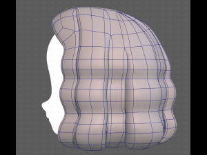 Base Hair for girl V02 Modelo 3D