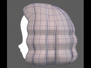 Base de pelo para ni&ntilde;a V02 Modelo 3D