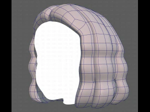 Base de pelo para ni&ntilde;a V02 Modelo 3D