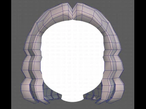 Base de pelo para ni&ntilde;a V02 Modelo 3D