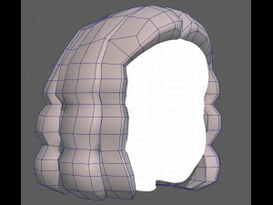 Base de pelo para ni&ntilde;a V02 Modelo 3D